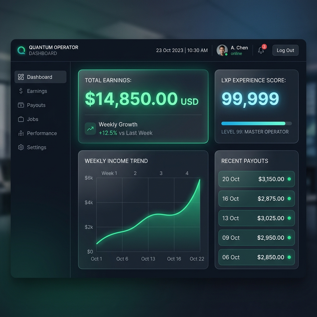 Operator Earnings Dashboard Proof